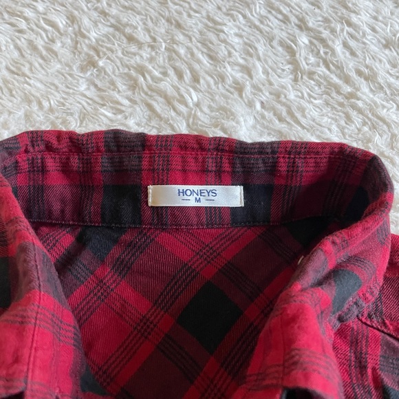 honeys red Plaid Flannel - Picture 4 of 6